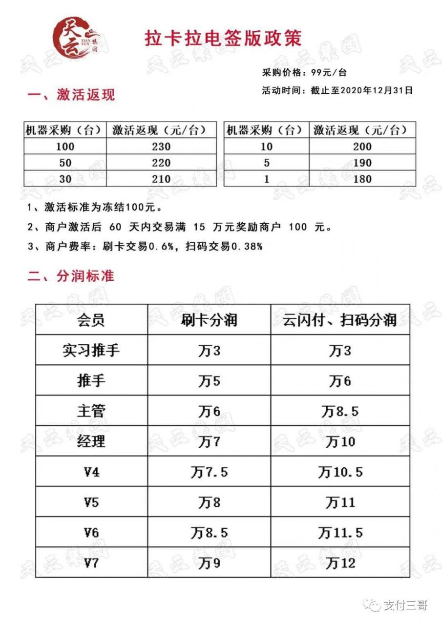 逍遥推手拉卡拉电签版2.0政策以及升级规则解析，代理收藏