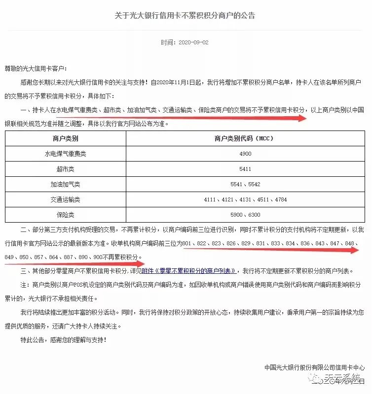 用光大信用卡的注意！！光大银行取消19家收单机构积分，看看你中招了吗？